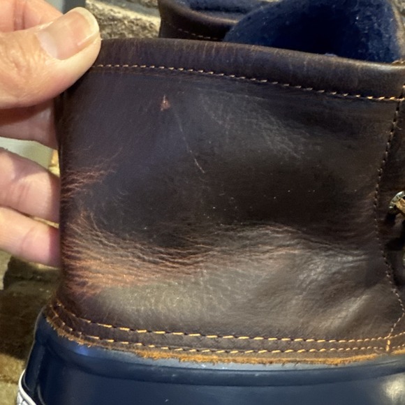 Sperry Women's Saltwater Duck Boot Tan/Navy Size 9 - Picture 11 of 16